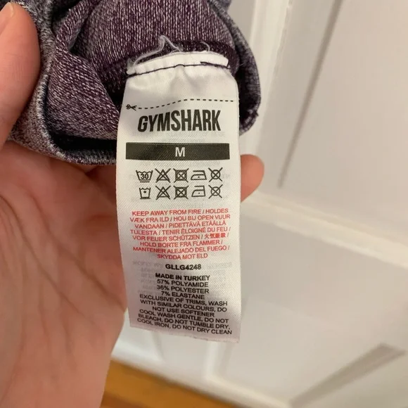 Gymshark red/purple heathered compressive leggings size medium - Picture 4 of 4